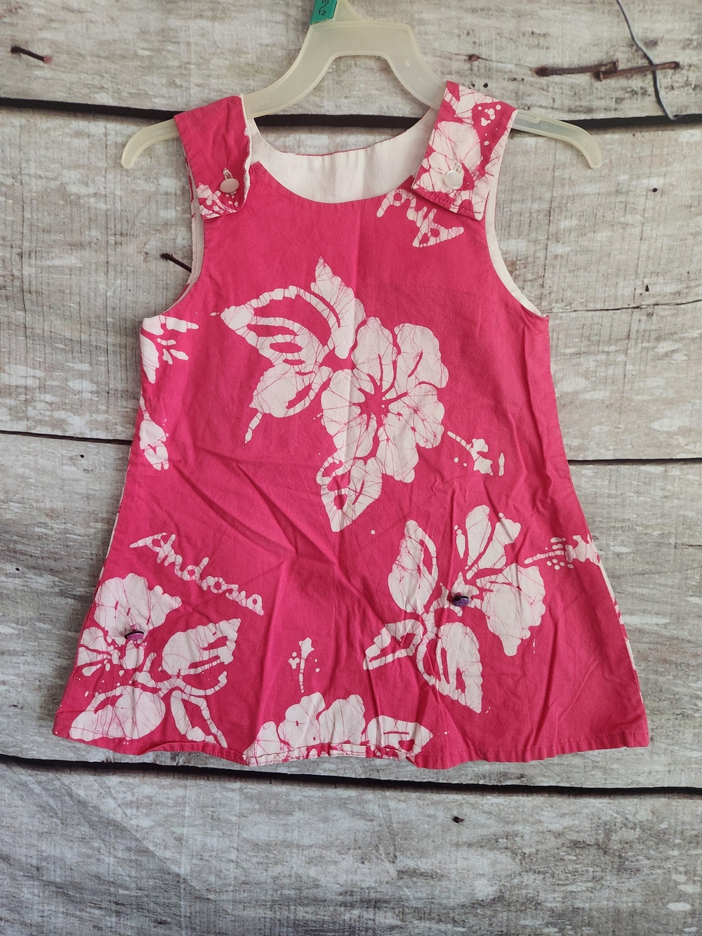 Girls' Pink Floral Tank Top Dress